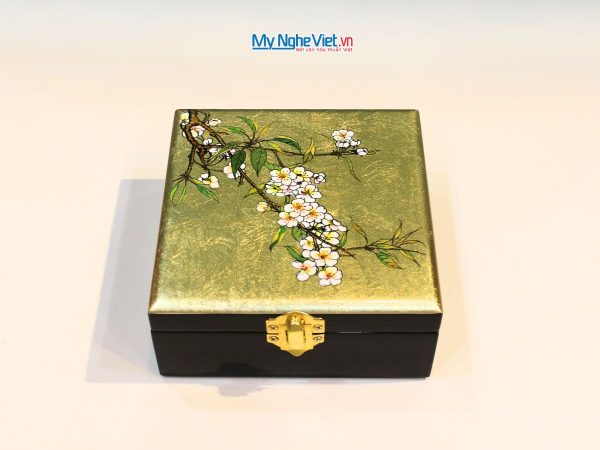 Hộp sơn mài trang sức vuông
