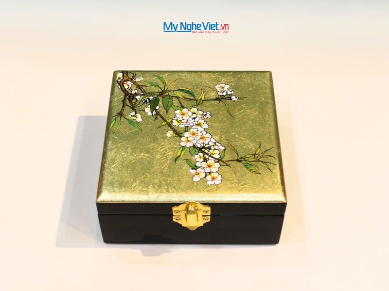 Hộp sơn mài trang sức vuông