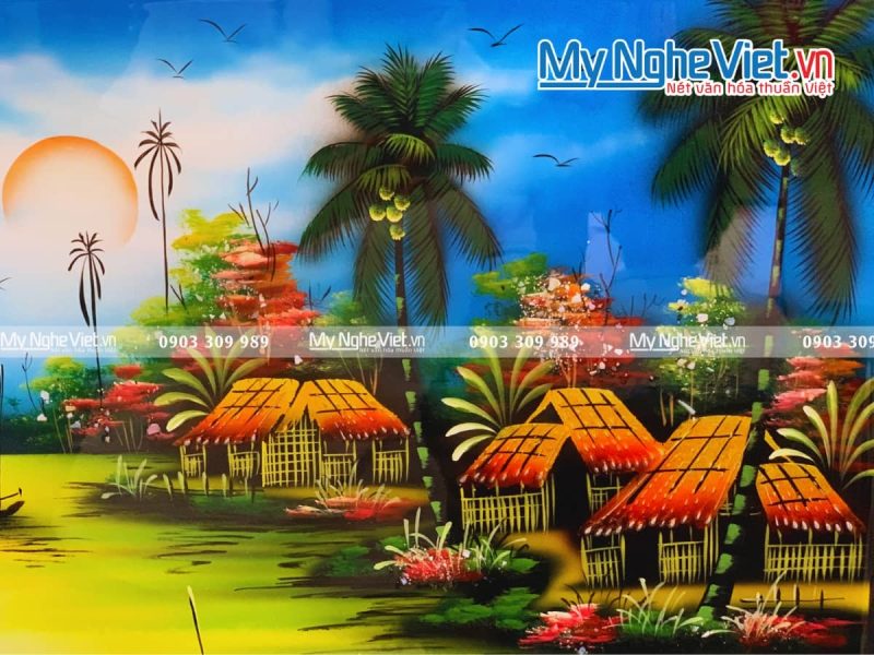Tranh Đồng quê nhiều mẫu hàng cao cấp MNV-TSM46 - Ảnh 4