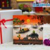 Tranh sơn mài vẽ cảnh đồng quê đủ mẫu 20x20 TSM223-3