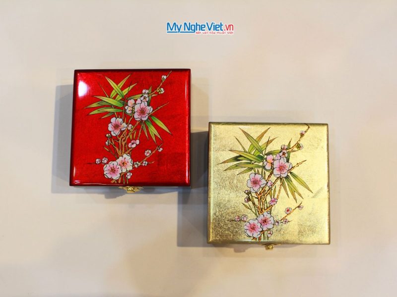 Hộp sơn mài trang sức vuông