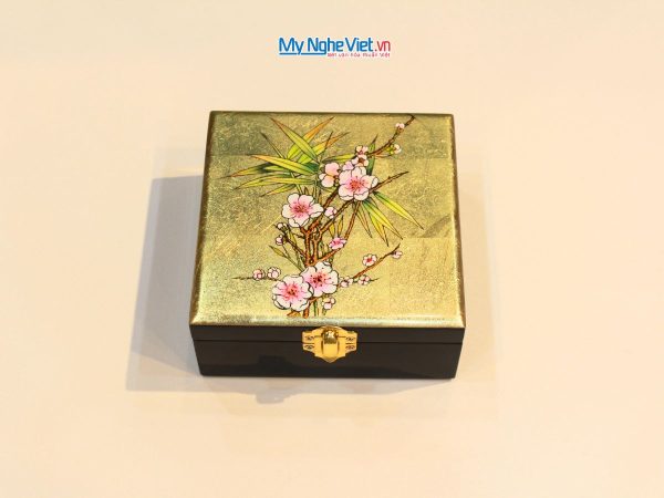 Hộp sơn mài trang sức vuông