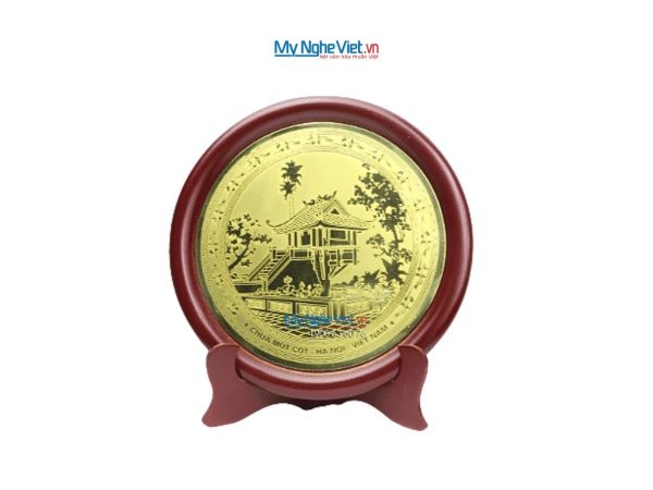 Đĩa đồng lưu niệm Chùa Một Cột