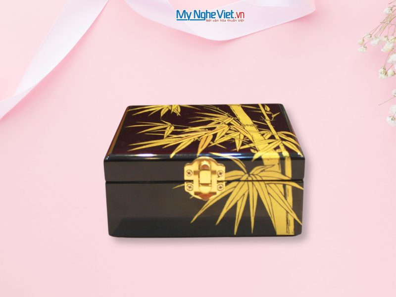 Hộp sơn mài Tre Trúc nền đen - Ảnh 3