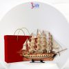 France II Ship Model with Red Gift Box SGTB026