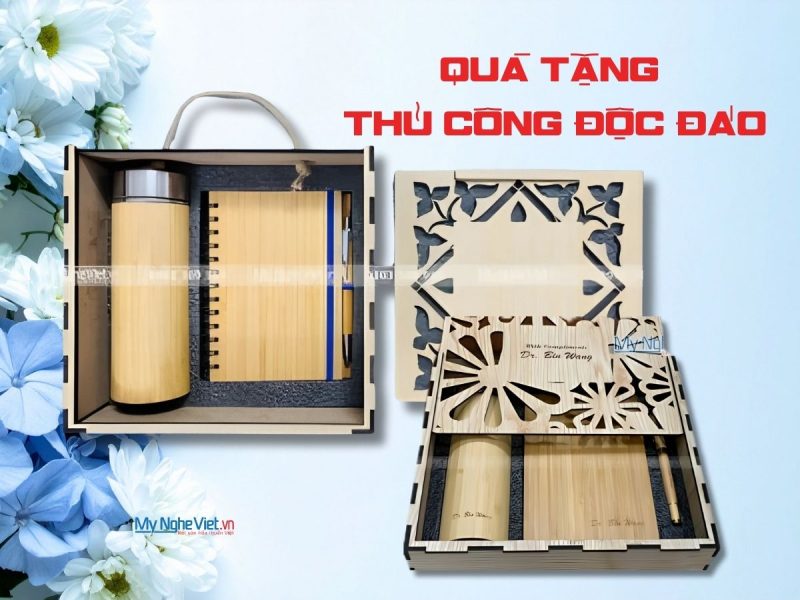 Quà tặng tri ân - Combo quà tặng gỗ khắc tên xinh xắn tặng bạn bè, người thân