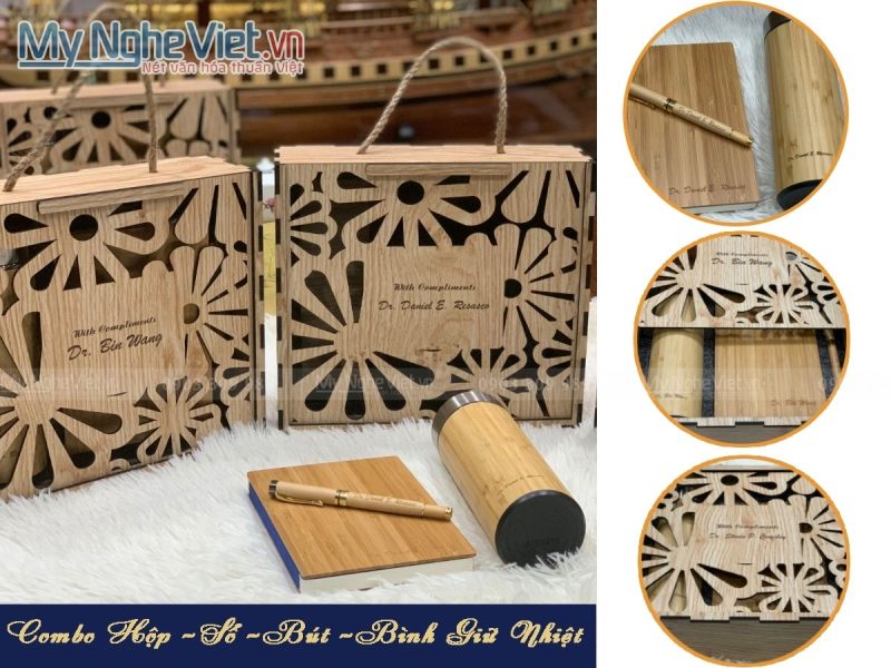 Quà tặng tri ân - Combo quà tặng gỗ khắc tên xinh xắn tặng bạn bè, người thân - Ảnh 2