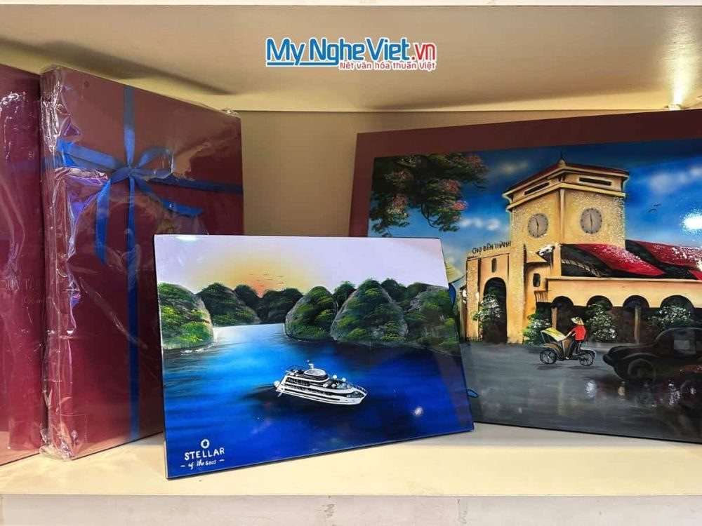Tranh Cảnh Vịnh Hạ long vẽ tay