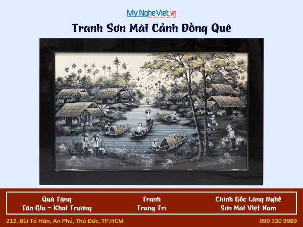 Tranh sơn mài đồng quê đủ mẫu 40x60cm KSM 50x70cm TSM46KSM-01-4