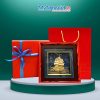 Tranh thuyền buồm dát vàng nền xanh