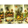 Tranh bộ 4 cảnh đồng quê đắp vàng MNV-TSM363-3