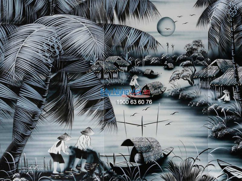 Bức tranh Sông quê tôi MNV-SMA714