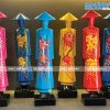 Tượng Cô Gái Áo Dài Việt Nam Sơn Mài Vẽ Hoa Cao 25cm