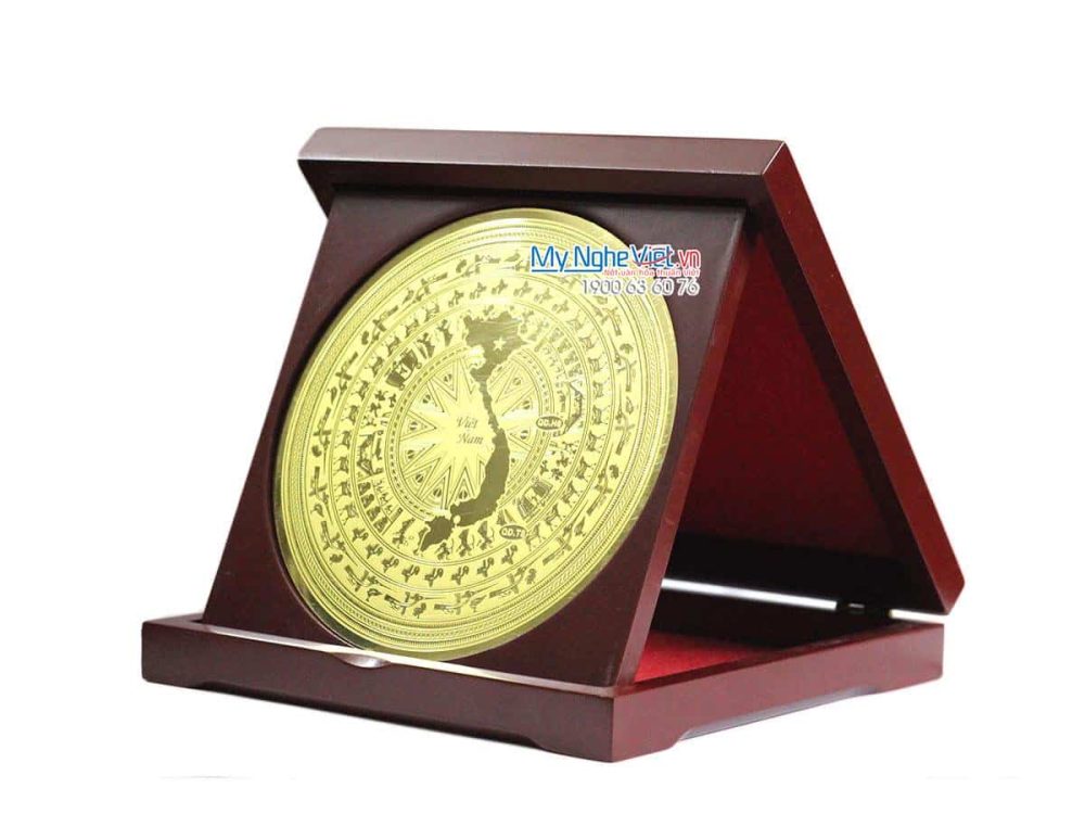 Đĩa đồng để bàn hình bản đồ Việt Nam MNV-DD03-19