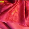 Vải Lụa Hà Đông Hoa Hướng Dương Hồng Đào MNV-LHD100-3