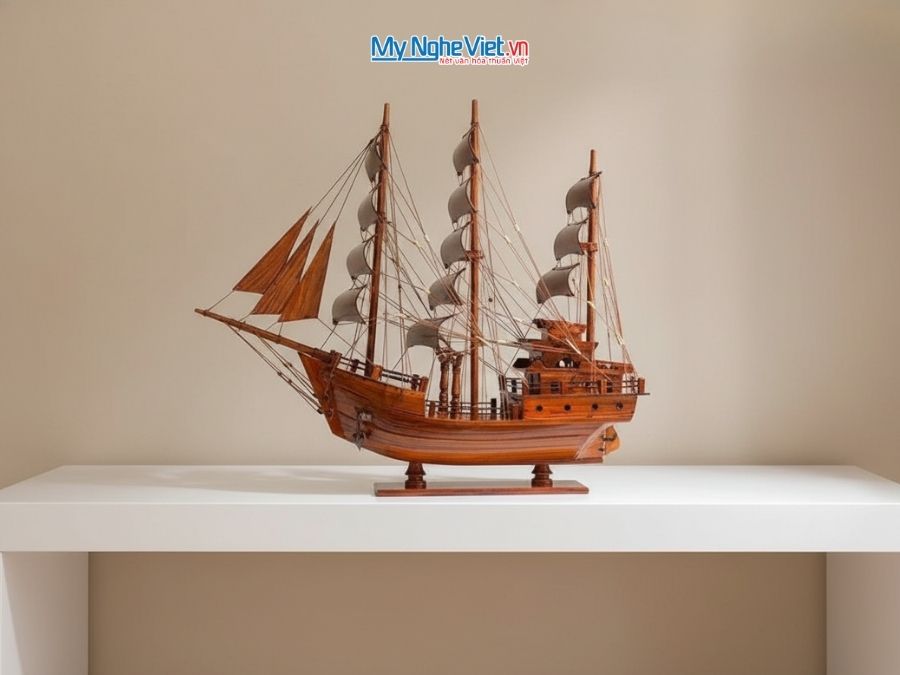 Mô Hình Thuyền Buồm Thái Lan Gỗ Cẩm Lai