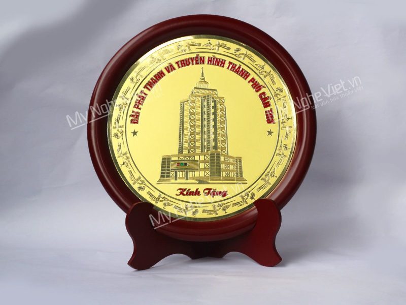 Tranh đĩa đồng kỷ niệm đài truyền hình Cần Thơ - Quà tặng thương hiệu - Ảnh 3