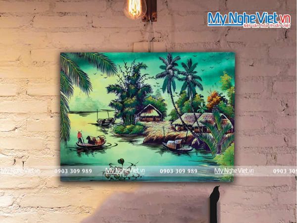 Tranh đồng quê Việt Nam - Tranh sơn mài TSMTBL342-1