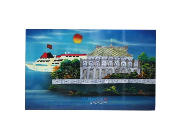 Tranh sơn mài Bến Nhà Rồng MNV-TSM581