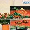 Tranh Đĩa Sơn Mài Vuông Đồng quê TSM541