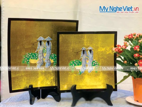 Bộ 2 Đĩa Vuông Cô Gái Cẩn Ốc SMTRD01