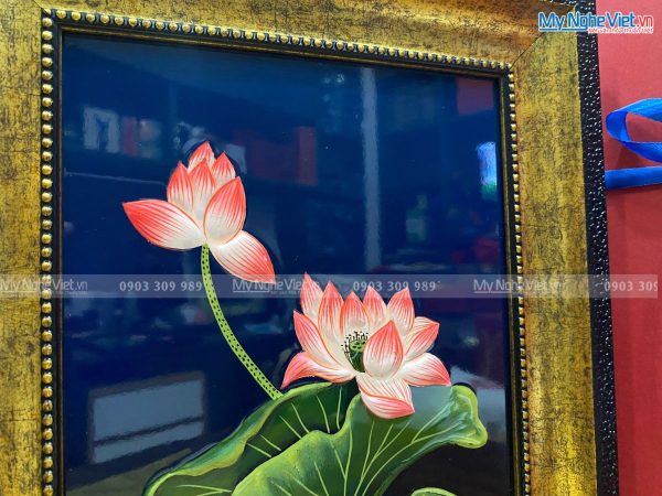 Tranh Sơn Mài Hoa Sen Cao Cấp - Quà Tặng Doanh Nghiệp Đậm Bản Sắc Việt