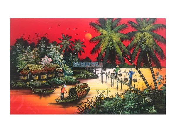 Tranh Sơn Mài Đồng Quê MNV-TSMCV03 (HÀNG ĐẶT)