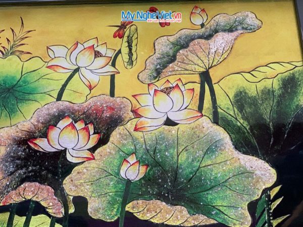 Tranh Sơn Mài Đầm Sen Và Hộp Quà Tặng Cao Cấp