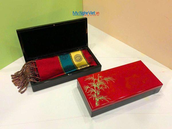 Combo Hộp sơn mài và khăn lụa Hà Đông CBMNV-KLLS58180-21