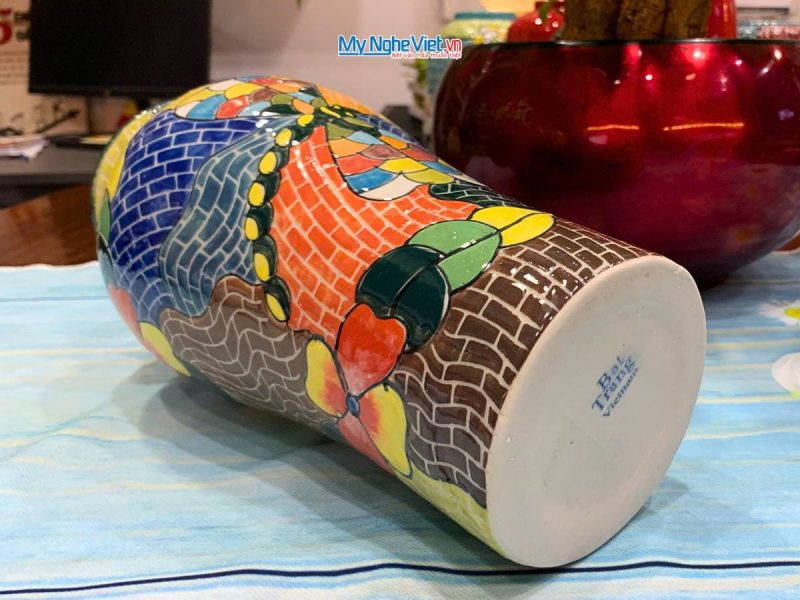 Lọ hoa đa sắc gốm Bát Tràng
