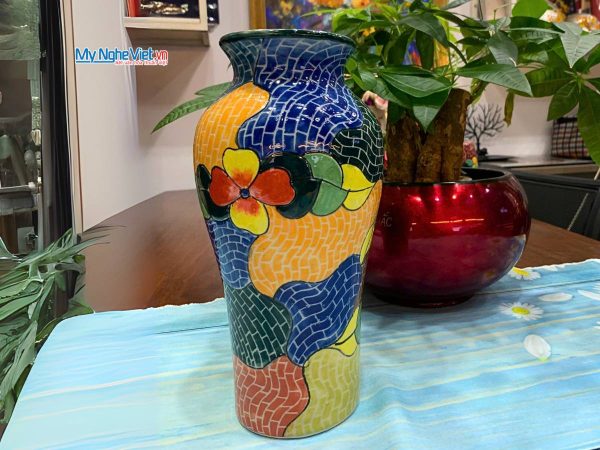 Lọ hoa đa sắc gốm Bát Tràng