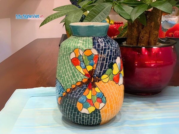 Lọ hoa đa sắc gốm Bát Tràng