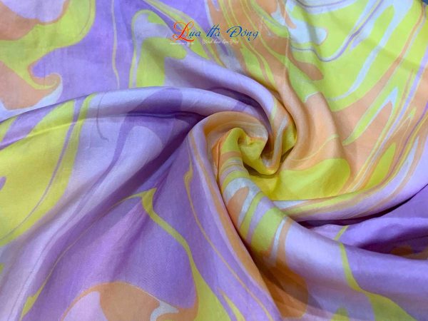 Khăn Lụa Vuông Tơ Tằm Vẽ Thủy Ấn