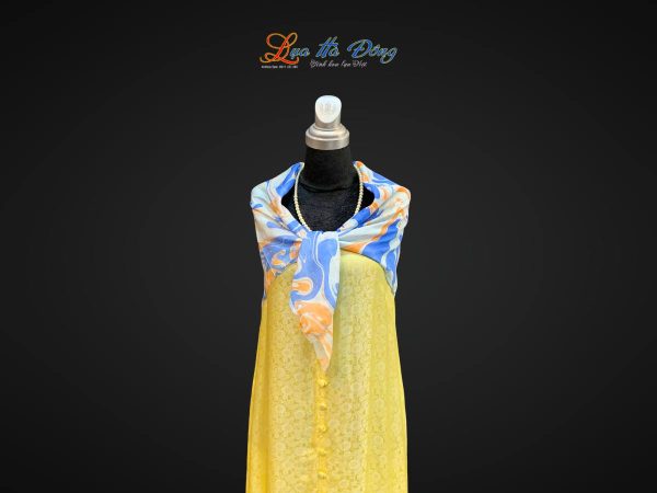 Khăn Lụa Vuông Tơ Tằm Vẽ Thủy Ấn
