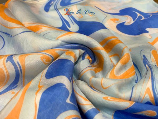 Khăn Lụa Vuông Tơ Tằm Vẽ Thủy Ấn