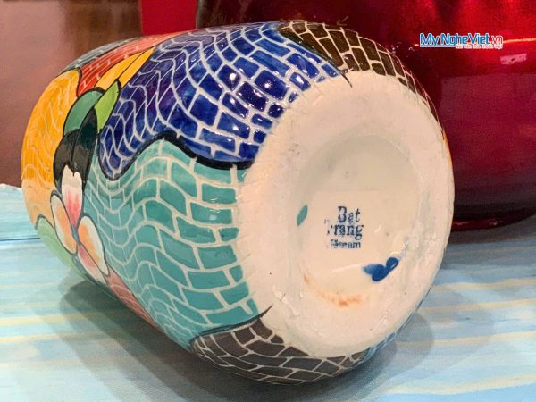 Lọ hoa đa sắc gốm Bát Tràng