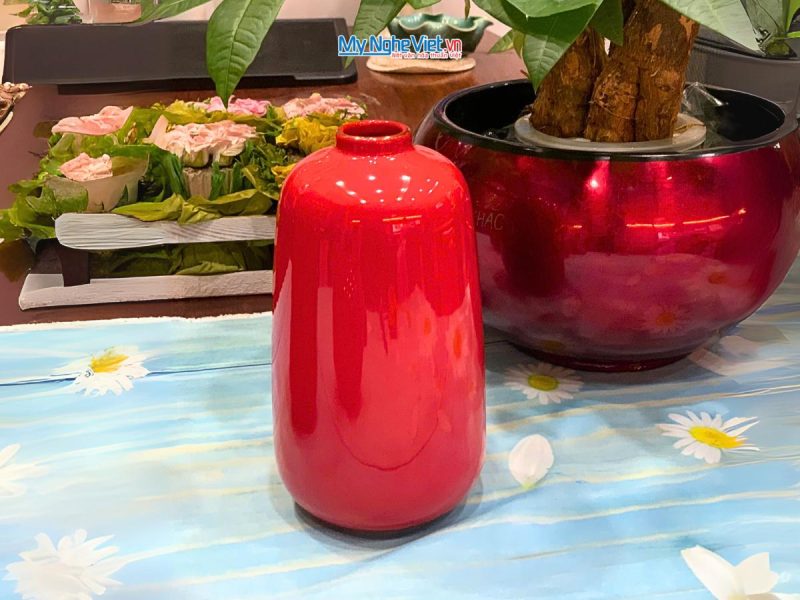 Bộ 3 lọ hoa gốm Bát Tràng Phúc Lộc Thọ dát vàng kim CBLHG036-2 - Ảnh 10