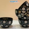 Chén sơn mài cẩn vỏ trứng