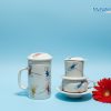 Combo Ly Lọc Trà và phin cafe vẽ chuồn kim xanh đỏ