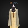 Khăn lụa dài họa tiết hoa thị xanh rêu