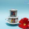Phin cà phê thấp vẽ 2 cô gái