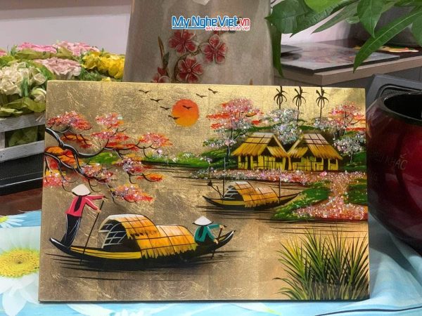 Tranh Sơn Mài Đồng Quê