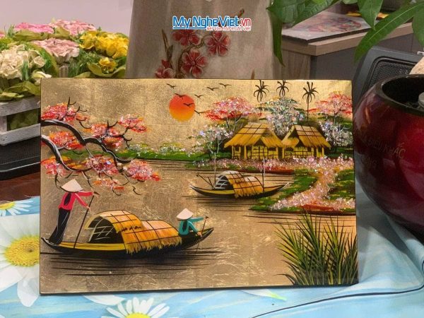 Tranh Sơn Mài Đồng Quê