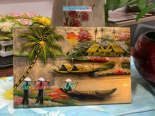 Tranh Sơn Mài Đồng Quê