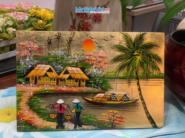 Tranh Sơn Mài Đồng Quê