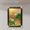 Tranh Sơn Mài Hoa Sen Dát Bạc Đắp Nổi