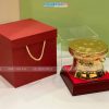 Trống đồng lưu niệm gò mạ vàng 24K