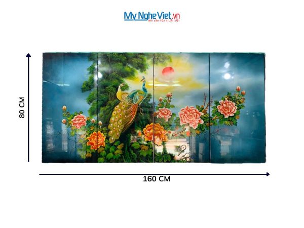 Bộ Tranh Sơn Mài Công Hồng Vẽ