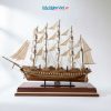 Mô hình thuyền buồm phong thủy France II gỗ tự nhiên