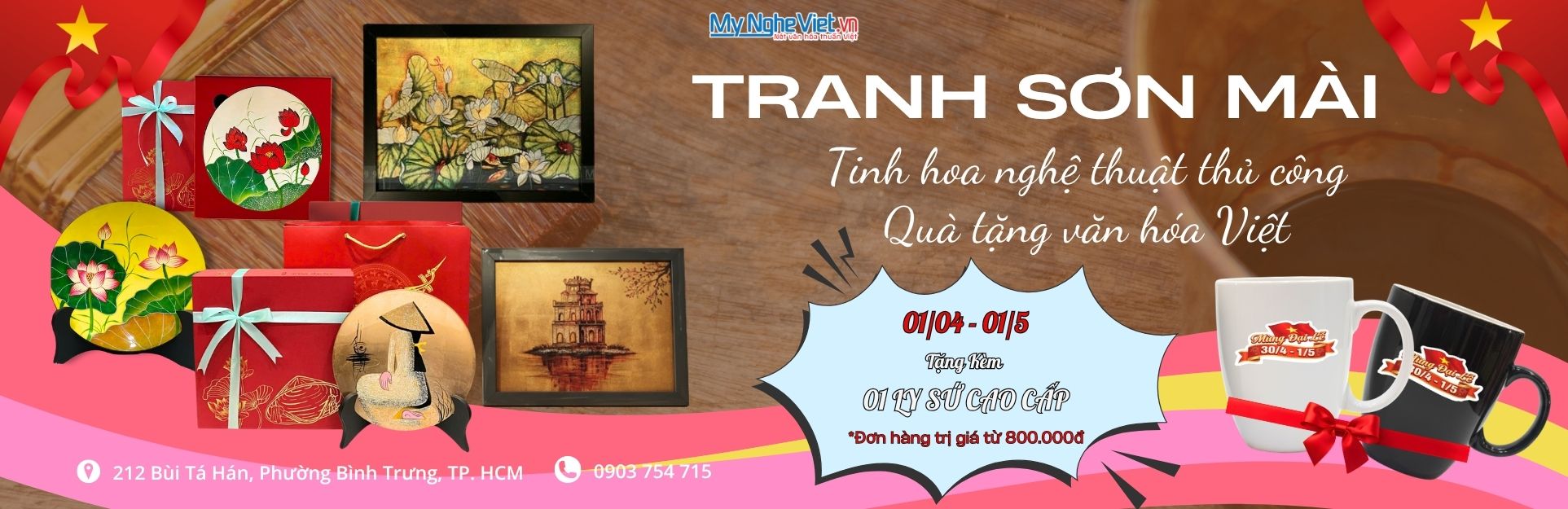 Chương trình khuyến mãi tranh sơn mài Tháng 4/2026